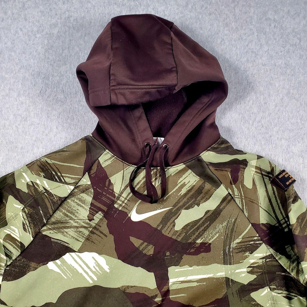 Nike Hoodie Mens Small Cascade Brushstroke Therma-Fit Fleece Pullover Sweatshirt - Picture 2 of 12